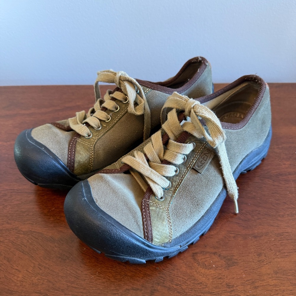KEEN Presidio Green Leather Lace-Up Shoes Women's Size 9.5